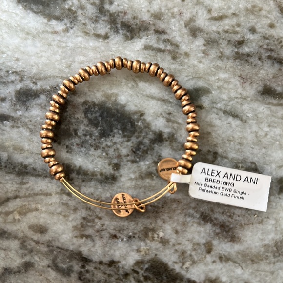 Alex and Ani Gold Nile beaded bangle bracelet - Picture 3 of 4
